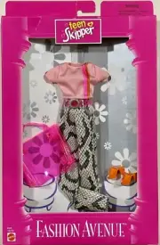 Teen Skipper snakeskin pants, peach top Fashion Avenue 1998 New NRFB