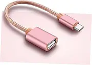 SWOOMEY C to USB Adapter Durable OTG Cable for Fast Data Transfer Premium Connector Compatible with Smartphones Laptops Tablets Rose Gold Random Color