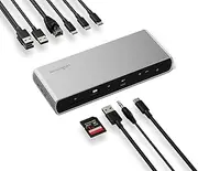 Kensington Thunderbolt 4 Dual 4k Universal Laptop Docking Station, 4 x Thunderbolt 4 Port, 4 x USB Port, UHS-II SD Card Slot, 90w Laptop Charging, Compatible Windows & Apple MacBooks - Europe Version