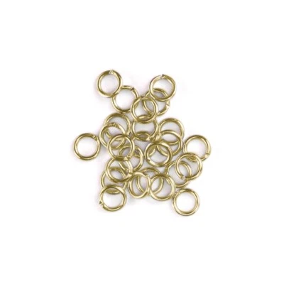 Artisan Jump Rings, Real Gold Plated, 7mm, Jewelry Findings