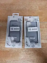 2x H CASES Iphone 12 Mini Black Plastic Case