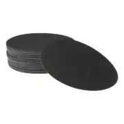 Sandpaper Round 180x180mm 60 Grit 50 Pcs Black Hook & Loop Sanding Sheets