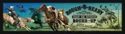 RODEO COWBOY RUBBER BACKED BAR MAT RUNNER ROUGH N READY ROUND UP