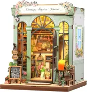 Flower Shop DIY Book Nook Kit Champs-Élysées Florist Wooden Miniature dollhouse