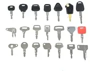 Digger Keys,maxant Ignition Starter Key Set 21Pcs Piece Construction Machine Key Universal Ignition Switch Spare Keys Dumper Keys for Agriculture Construction Machinery Plant Dumper Excavator
