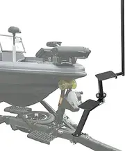 KUAFU Universal Adjustable Rotatable 360 Trailer Step Compatible with Boat Trailer Adjustable Steel Powder Coated 2 Steps