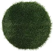 Kisangel Fake Grass Table Mats Round Faux Grass Rug for Wedding Party Balcony Patio Decor Realistic Artificial Turf Mat for Outdoor Manhole Covers Centerpieces