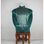 KEMEJA 卡頓 SH61。男式襯衫梭織 SONGKET LAPIS SOGAN 棉 HIJAO 顏色 TOSCA