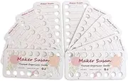 Maker Susan 10 Pack Embroidery Thread Organizer Cards, Embroidery Floss Organizer Holder 16 Positions Cross Stitch Per Bobbin for Thread, Embroidery Floss Bobbin Cardboard, Thread Keeper, DIY Storage