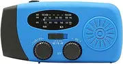 Weather Radio Hand,3 Charging Methods Radio - USB Charged Solar Power Radio LED Flashlight AM/FM Portable Weather Radio for Camping