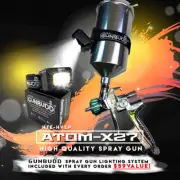 NEW ATOM X27 Gravity Feed Spray Gun HVLP Solvent/Waterborne WITH FREE GUNBUDD