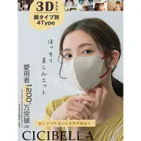 在飛比找ETMall東森購物網優惠-日本cicibella口罩3D立體撞色耳繩拼色血色美顏防飛沫