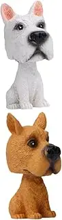 Exquisite Craftsmanship Bobblehead Dog Car Ornaments Resin Car Decor for Dashboard for Pet Lovers