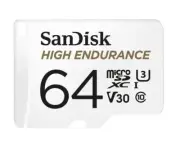 SanDisk High Endurance 64GB microSD 100MB/s 40MB/s 5K hrs 4K UHD C10 U3 V30 -...