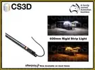 Black 600mm 12V LED Rigid Bar Light Dimmer Waterproof Amber/White Light Magnetic