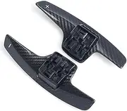 Car Steering Wheel Shift Paddles for C&orvette C7 ZR1 Z06 2016-2022 Car Key Accessories Carbon Fiber Car Steering Wheel Paddle Shift Suitable HTEOPOEKFR(Glossy Black)