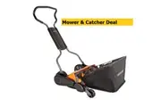 Fiskars StaySharp Max Reel Lawn Mower & Grass Catcher 1000591 1000592