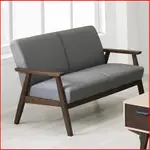 【快樂窩創意傢俱】《波頓》雙人沙發 木製沙發 布沙發 二人沙發 二人座 二人位 亞麻布 木扶手 橡膠木 現代 簡約
