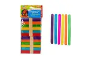 100pce Multi Coloured Paddle Pop Sticks 11.4cm School, Art & Craft DIY Projects