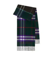 two-tone checkered cashmere scarf One size Black