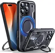 RUNGOS 360°Rotatable Ring for iPhone 14 Pro Case Magsafe, with Stand [Stable Magnetic] [Mil-Grade 4-Corner Airbag Reinforcement] Armor-Grade Shockproof Cover for iPhone 14 Pro Phone Case 2022