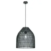 Mercator Sawyer Boho Rattan Pendant Light-Black