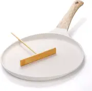 New! 10" Nonstick Crepe Tortilla Pan with Spreader & Detachable Handle (B22)