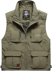 [Generic] Lightweight Long Sleeve Shirt Men Field Fishing Multi Pocket Vest Fluff Yeah Slide