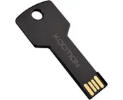 32GB USB Flash Drive, Metal Key Shaped 2.0 USB Memory Stick Pen Drive Black - Black