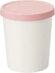 Tovolo Stackable Sweet Treat Ice Cream Tub Food Tight-Fitting Silicone Lid Freezer Storage Container for Sorbet & Gelato, BPA-Free & Dishwasher-Safe, 1-Quart, Pink