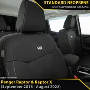 Ford Ranger Raptor PXIII Neoprene 2x Front Seat Covers (Made to Order)
