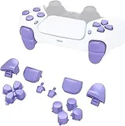 eXtremeRate Replacement Premium Buttons Compatible with PS5 Controller BDM-010/BDM-020, Glossy Buttons Action Buttons D-Pad L1 L2 R1 R2 Triggers Buttons Share Button Options Button Replacement Part for PS5 Purple