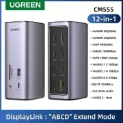 12 in 1 USB-C Type C Docking Station Hub 8K HDMI Video Gigabit Triple Display