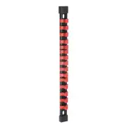 Socket Organizer 3/8" Drive x 15 Clips Portable Socket Clip Rail Holder, Red