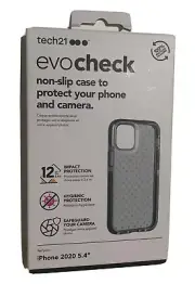 Tech21 Evo Check Series Case for iPhone 12 Mini 5.4" - Smoke Black Clear