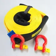 Snatch Strap 11000Kg*9m +2X Red Rated Shackle 4WD 4x4 Trunk OffRoad Recovery