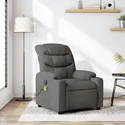 Recliner Chair Fabric Dark Grey, Reclining Lounge Sofa for Living Room, Modern Massage Chairs with Adjustable Seat, Small Recliners for Elderly, Gray Space Saving Single -Manual