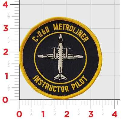 C-26D METROLINER INSTRUCTOR PILOT EMBROIDERED HOOK & LOOP PATCH