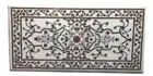 Rectangle White Marble Dining Table Top Antique Art Inlay Work Conferece Table