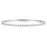 Georgini Selena 2mm Tennis Bracelet Silver 17.5cm