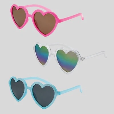 Sunglasses Hearts Polarised Cat 3 UV400 Protection Girls Holiday Shades Cute