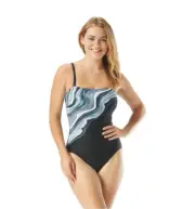 Coco Reef Contours Galena Black Slimming One Piece Swimsuit L35360 Size 10 / 34C