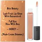 Bite Beauty Lush Fruit Lip Gloss With Resveratrol - HONEY - Nude Sheer - Shimmer