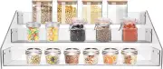Spice Rack Organizer for Cabinet, 2 In/Tier Acrylic Tiered Spice Shelf Can Stora
