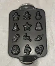 Norpro 12 Cavity Nonstick Christmas Cookie Cake Baking Candy Melting Sheet Pan