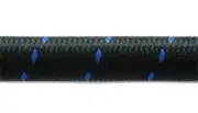 Vibrant -12 AN Two-Tone Black/Blue Nylon Braided Flex Hose (20 foot roll)