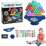 Balance Stacking Blocks,Hexagonal Building Blocks Set | Educational Toys for Kids and Adults, Learning Activities for Game Night