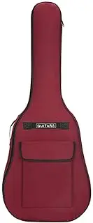 Acoustic Guitar Case Guitar Case Guitar Bag for 40/41inch 600d Oxford Cloth Adjustable Guitar Gig Bag Waterproof Soft Guitar Backpack with Shoulder Trap Handle Large acity Red/2095