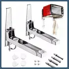 2PCS Foldable Stretch Shelf Rack Wall Mount Kitchen Microwave Oven Stand Bracket
