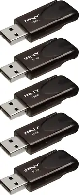 PNY 16GB Attaché 4 USB 2.0 Flash Drive 5-Pack